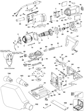 Part Location Diagram of N514055 DeWALT Blade